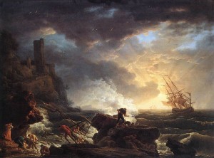 Painting of a wreck