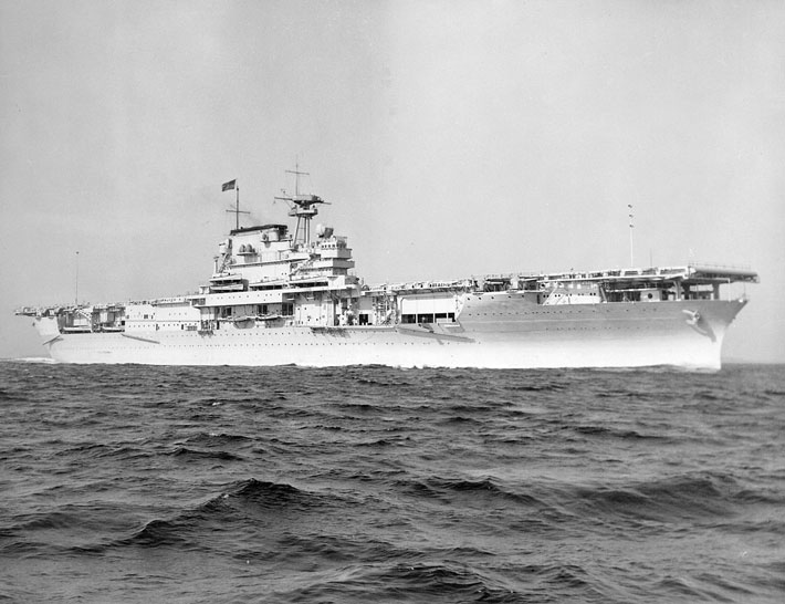 An image of Yorktown taken eight years before she was sunk during the Battle of Midway. (US Navy Archives)