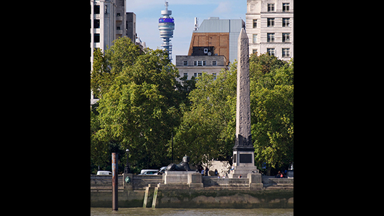 Cleopatra’s Needle, London: Dedicated by Thuthmosis III nearly 1,500 years before Cleopatra’s reign, this obelisk was moved from Heliopolis to Alexandria in the first century B.C., and then to London in 1878.