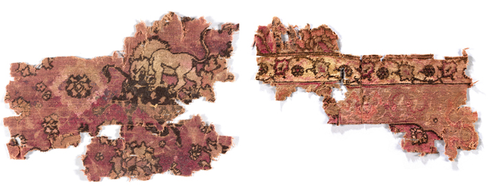 Texel Shipwreck Carpet Lion Fragments
