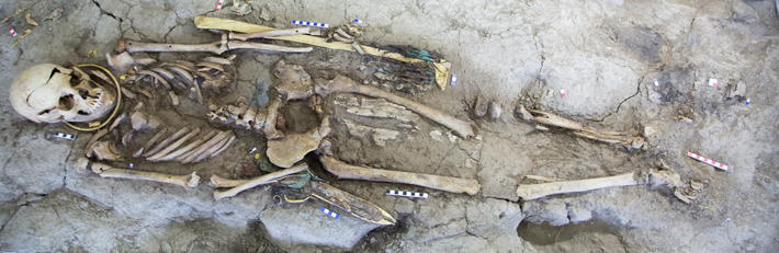 Trenches Kazakhstan Iron Age Burial