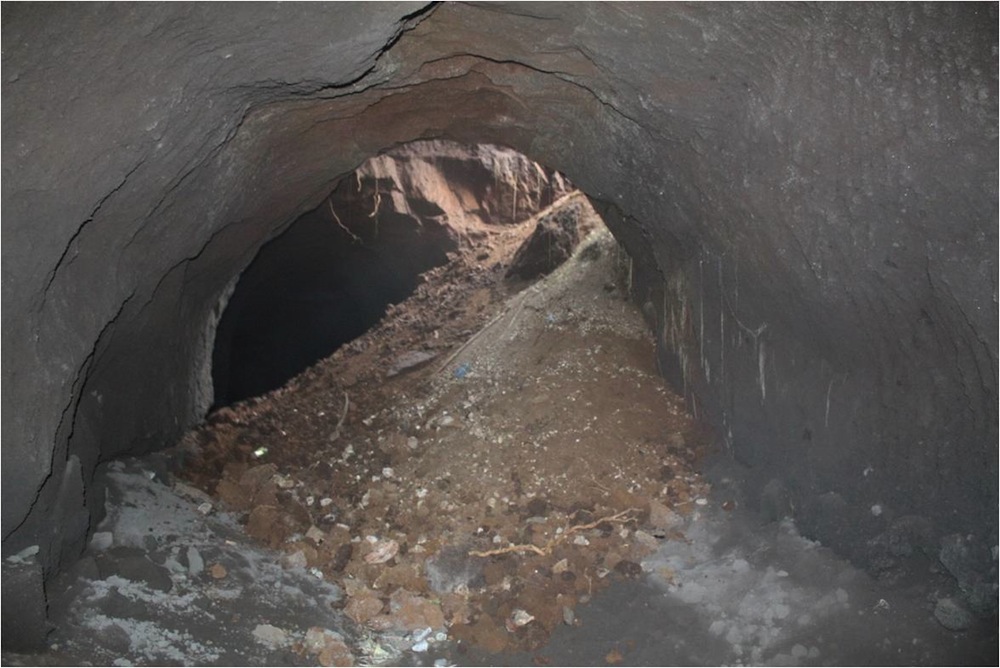 Collapsed cave roof