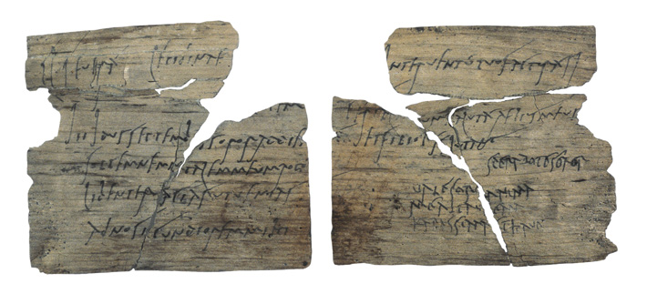 A tablet bearing a birthday party invite includes the earliest Latin script penned by a woman