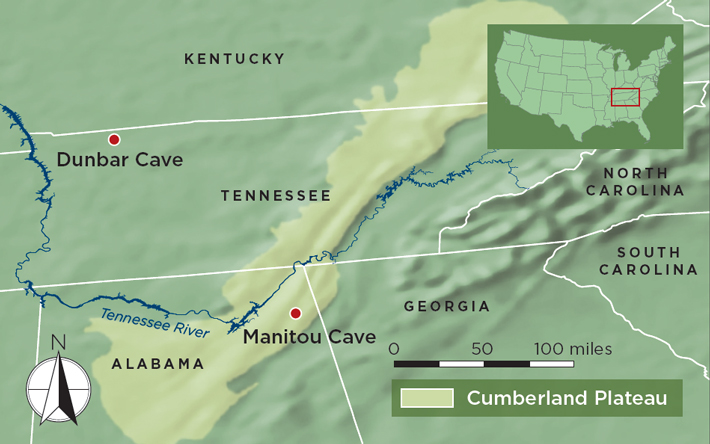 Cherokee Caves Map