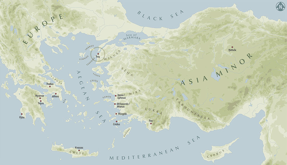 Map Of Troy And Greece - Flor Oriana