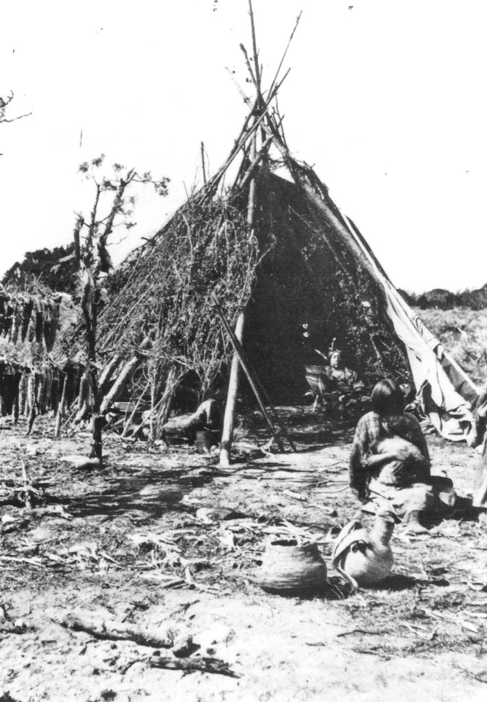 Trenches Wikiups Vintage Photograph