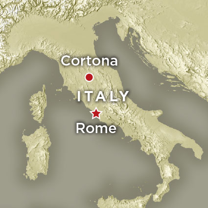 Cortona Italy Map