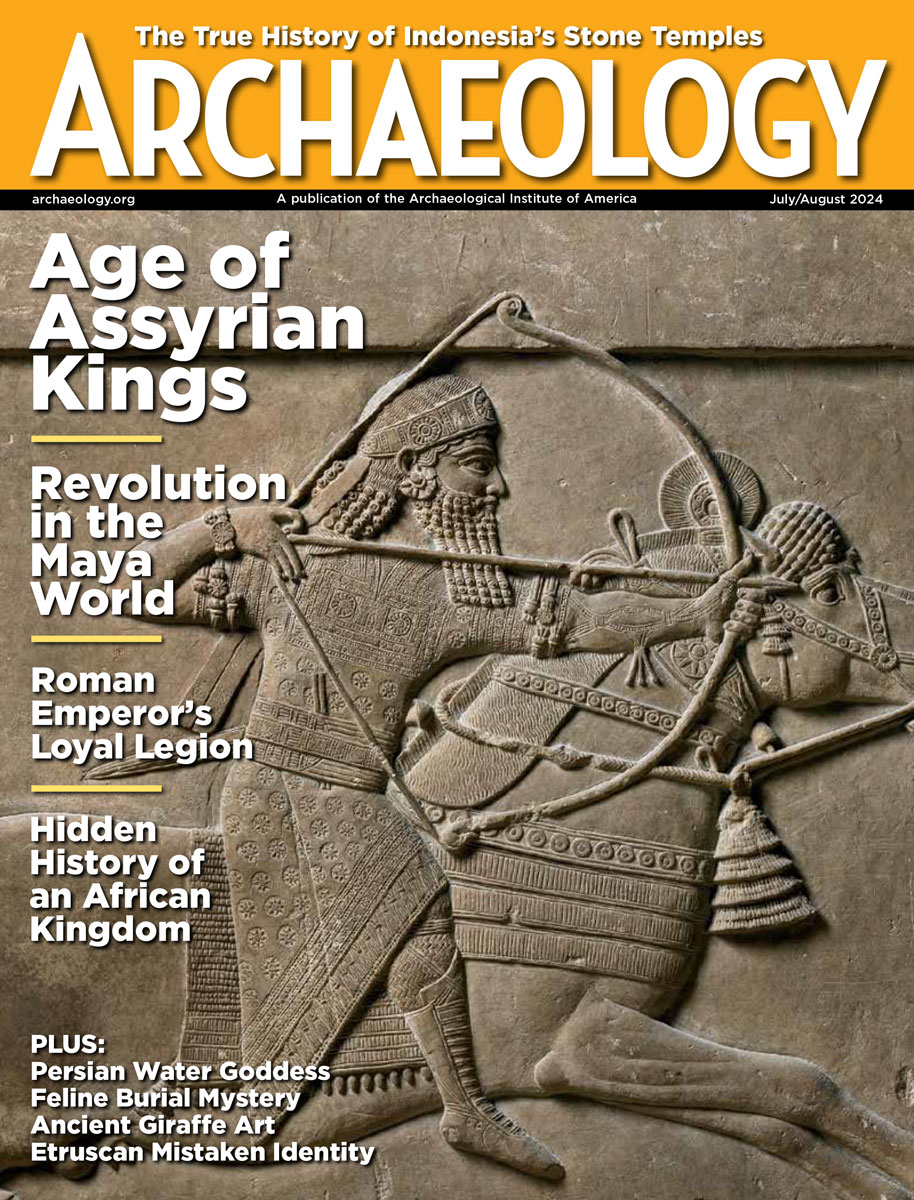Cover of July/August 2024 issue of Archaeology Magazine