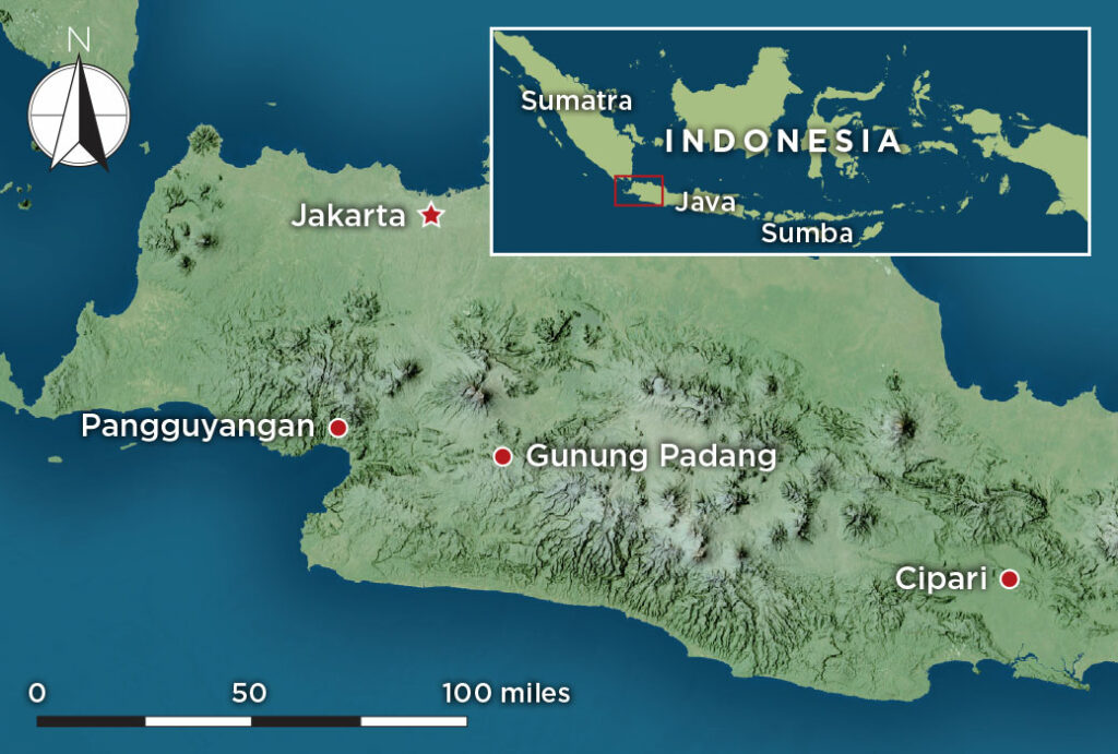 Indonesia Gunung Padang Map