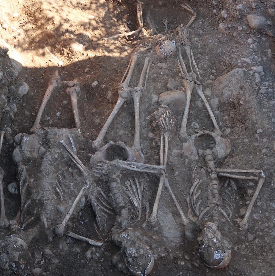 Remains of soldiers killed during the Battle of Budimír in eastern Slovakia