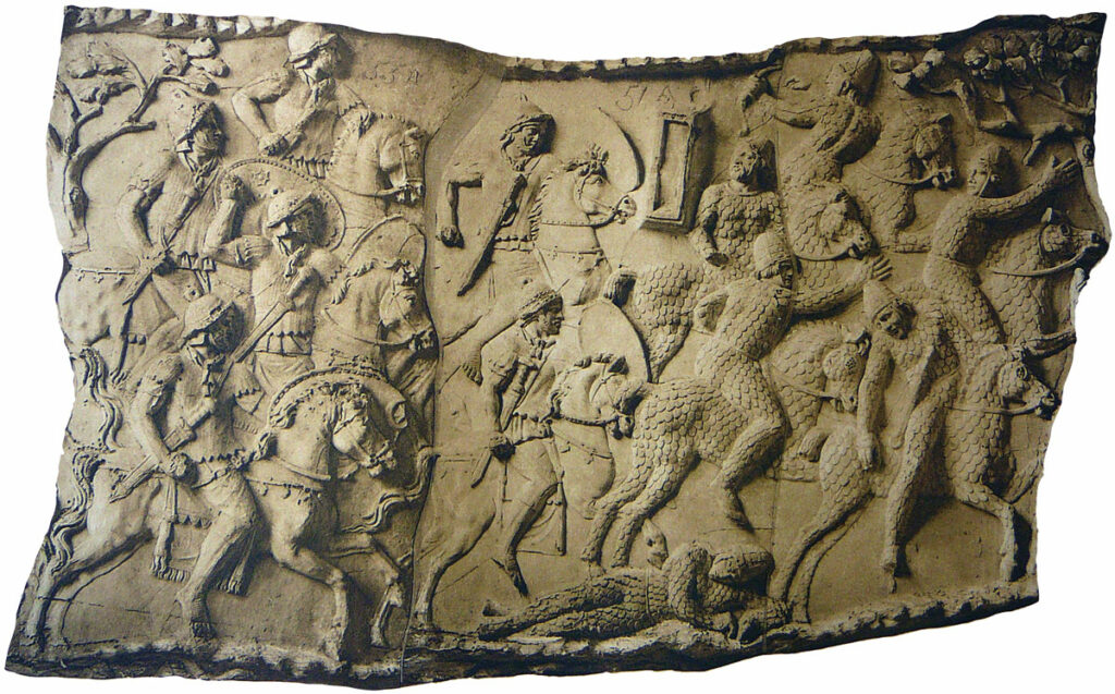 Relief depicting Roman and Sarmatian battle