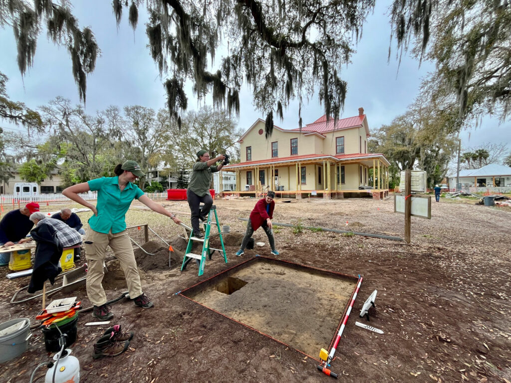 Excavation at the site of St. Benedict the Moor School, St. Augustine, Florida