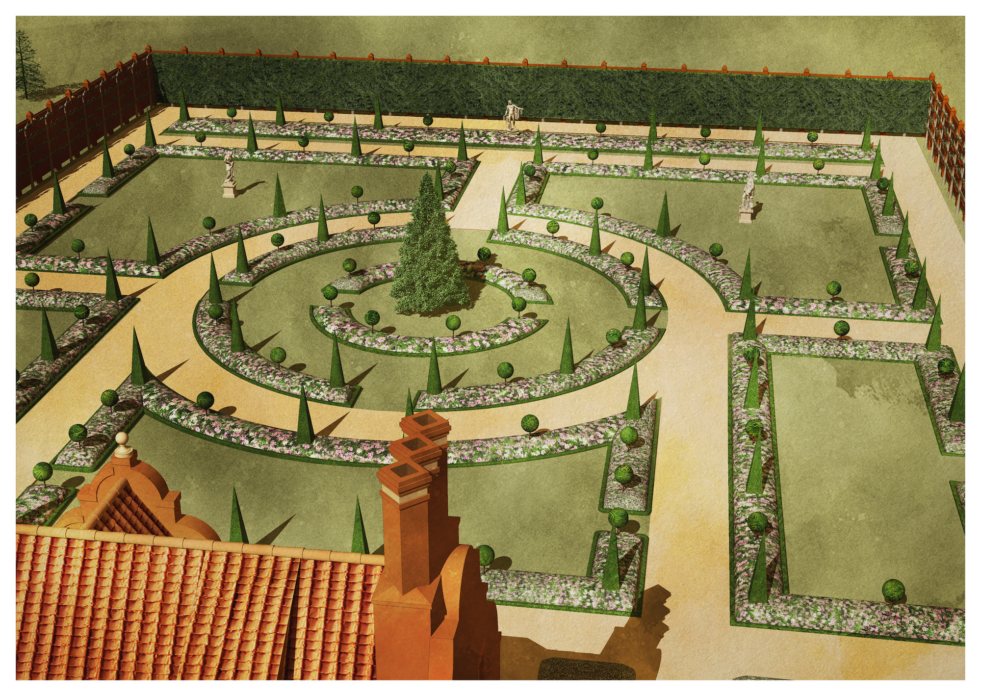 Digital reconstruction of the garden