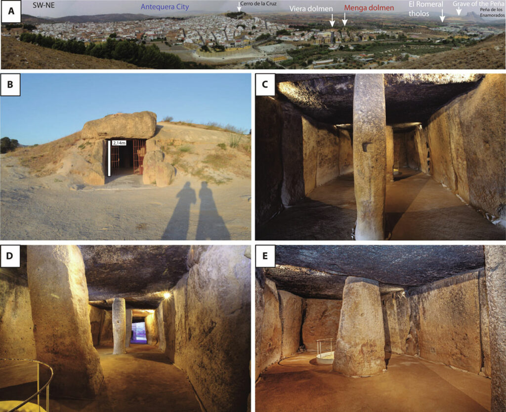 Location and interior of the Menga dolmen