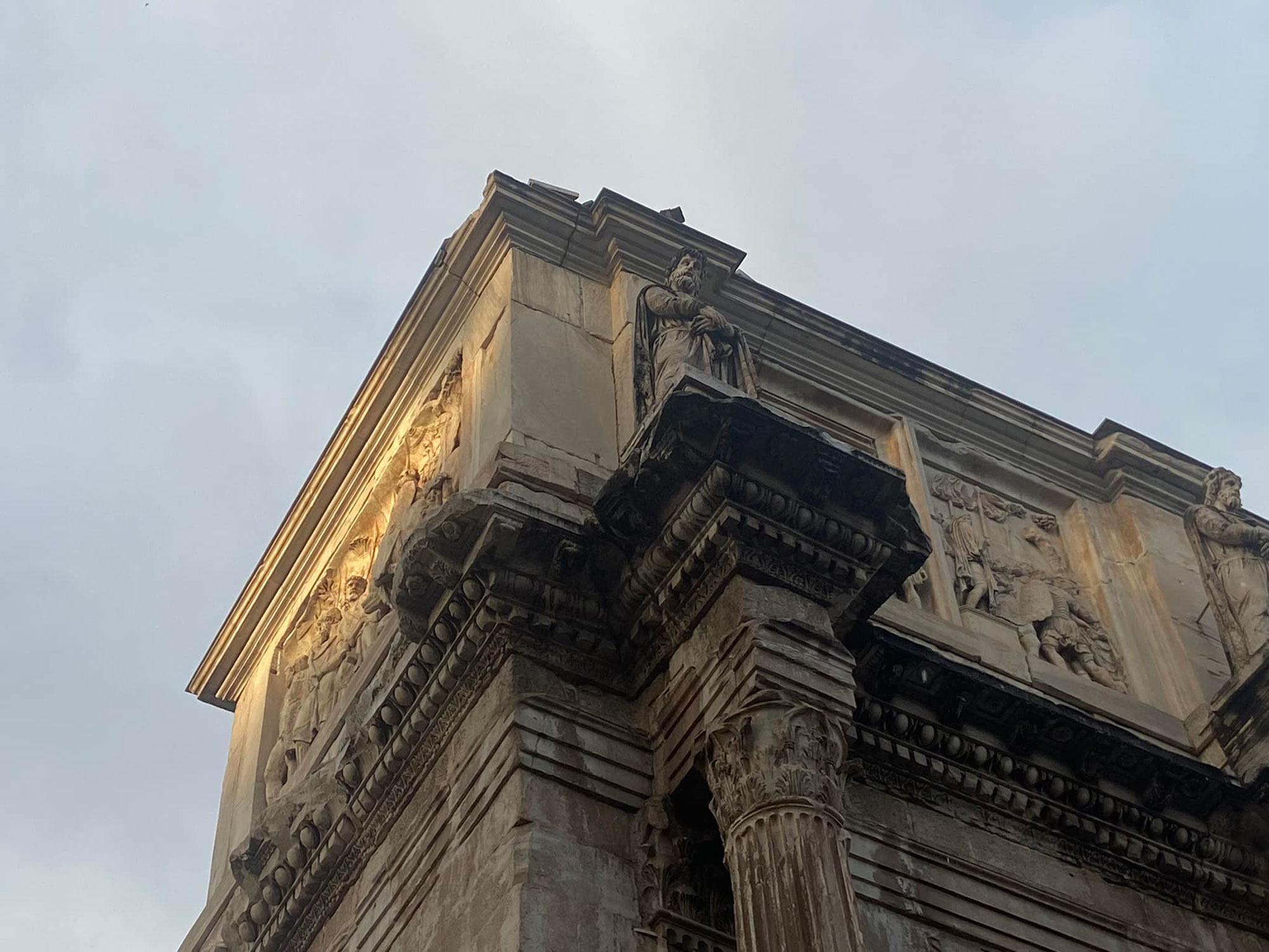 Damaged section of the Arch of Constantine