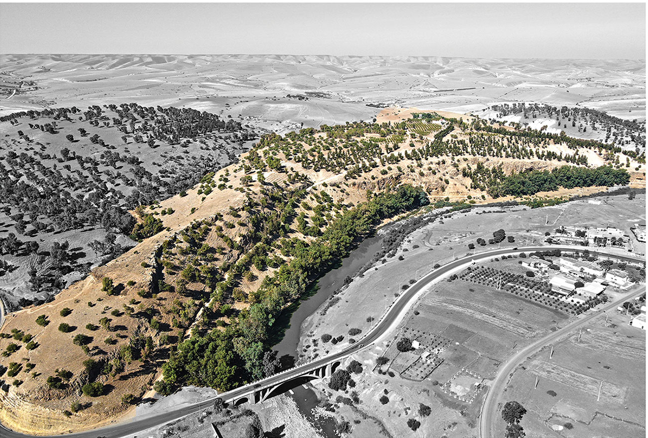 Oued Beht ridge and river, Morocco