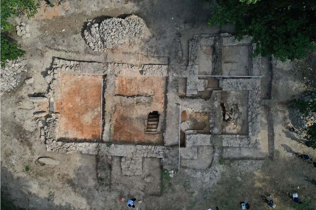 Aerial photo of excavation, Ostrá Lúka, Slovakia