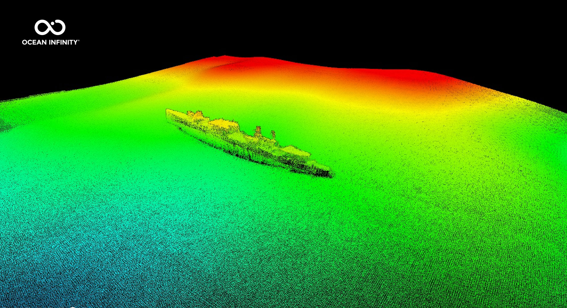 Multibeam image of the USS Stewart