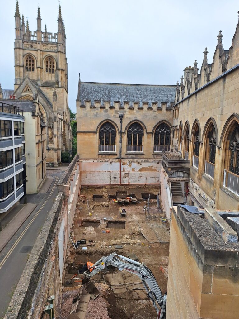 Excavations by Oxford Archaeology at the east range of Oriel College, Oxford