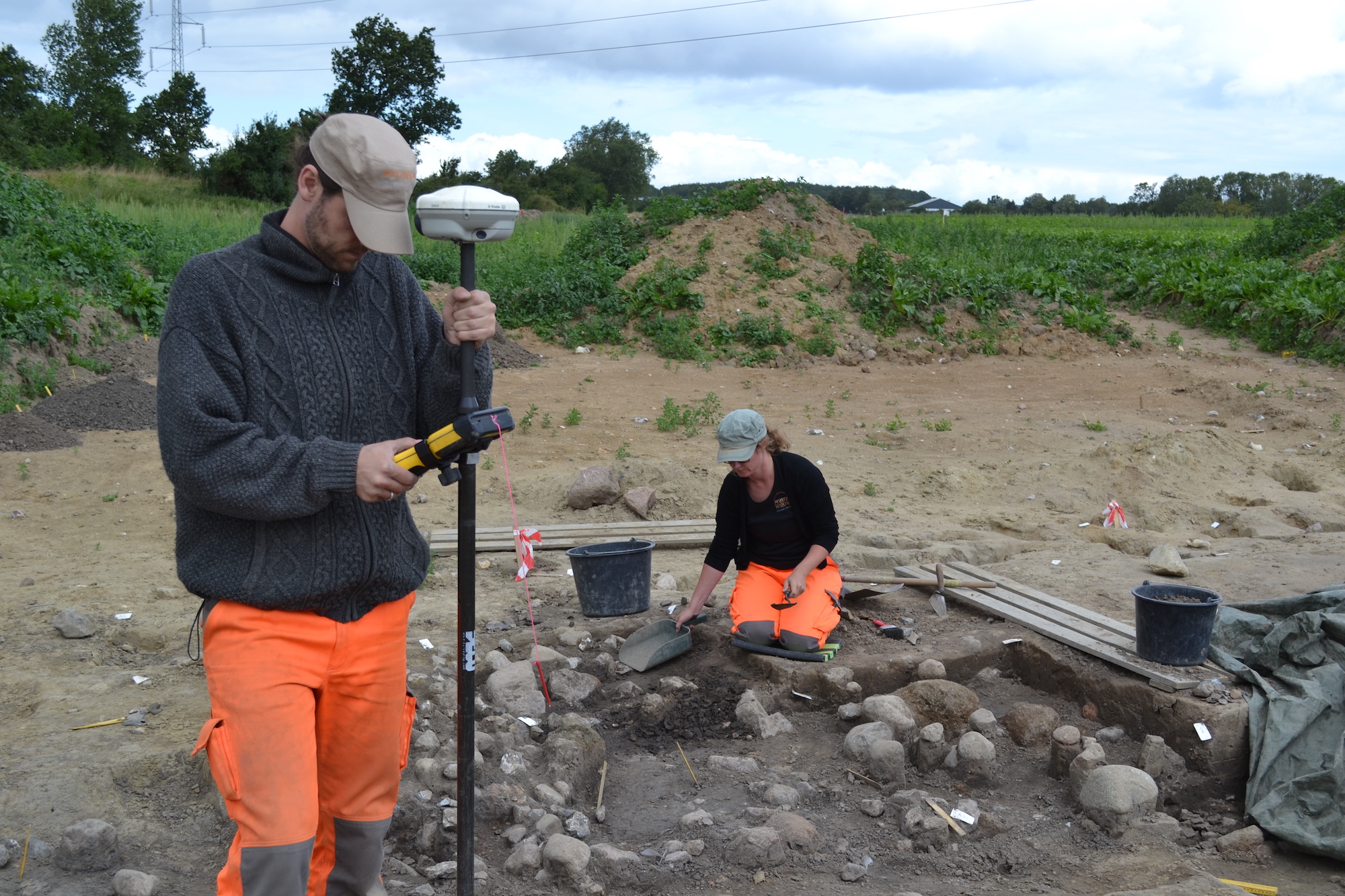 Excavation of cellar feature at Nygårdsvej 3 site, Denmark