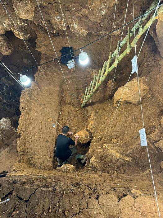 Excavation in Tam Pà Ling Cave, Laos