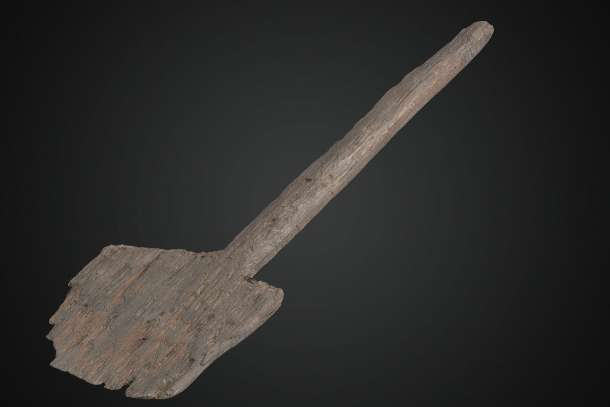 3-D model of the wooden spade