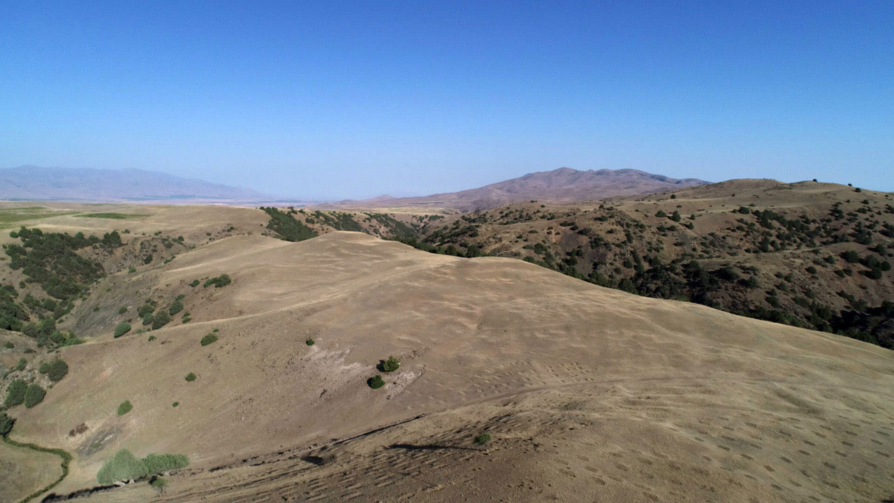 Aerial view of Tugunbulak, Uzbekistan