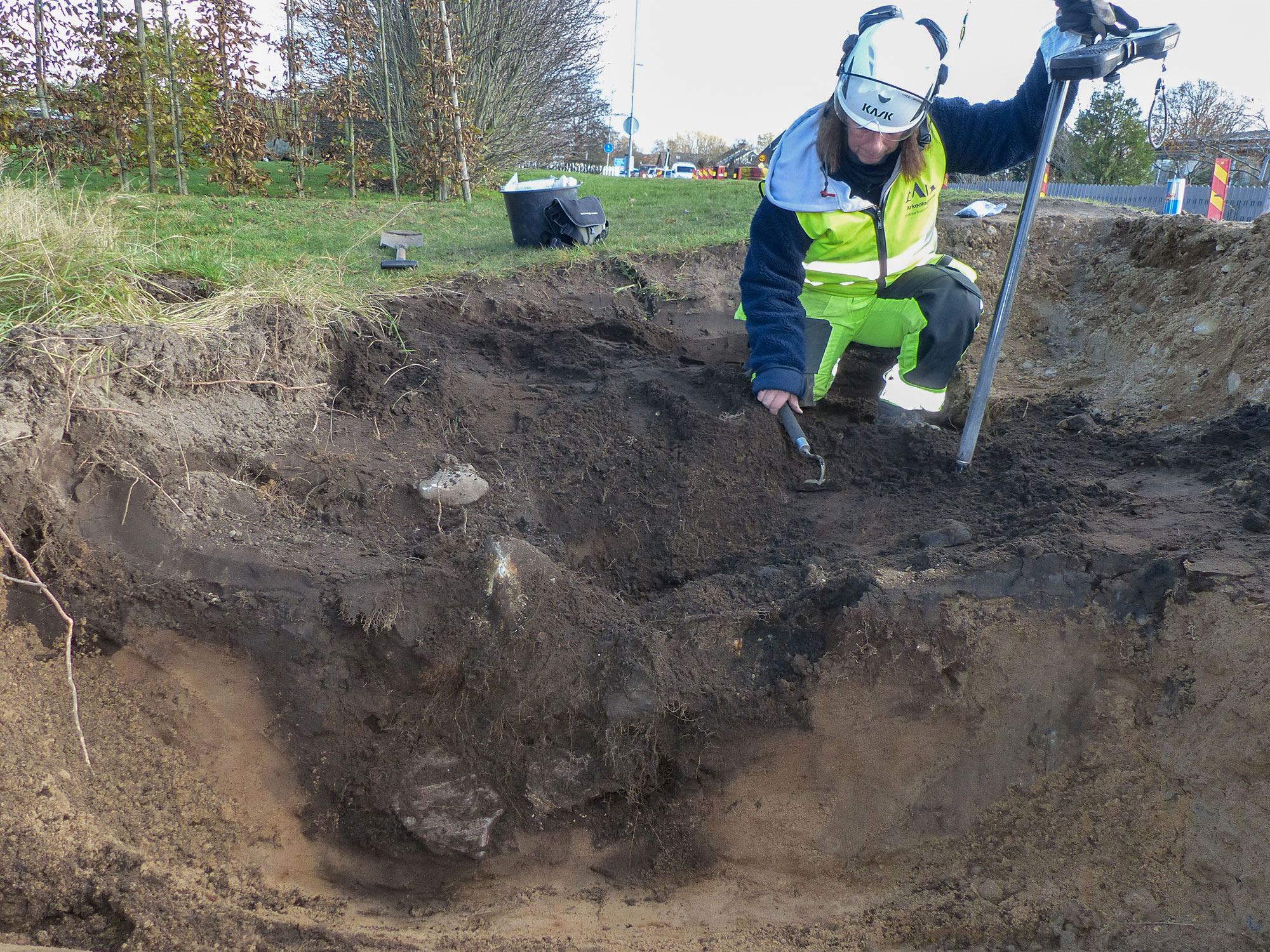 Excavation of Viking cemetery, Tvaaker, Sweden