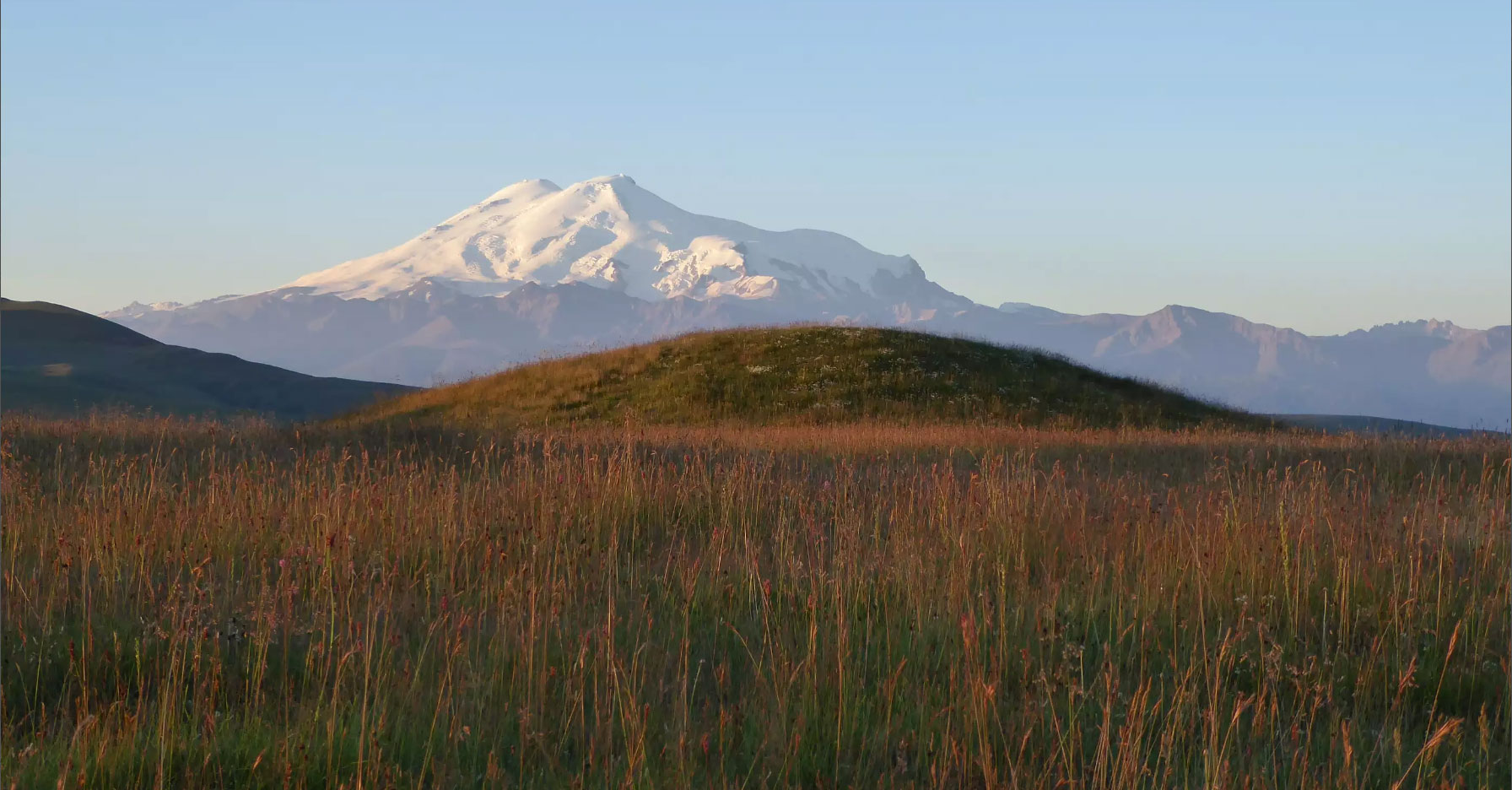 Bronze Age burial mound in the Caucasus Mountains