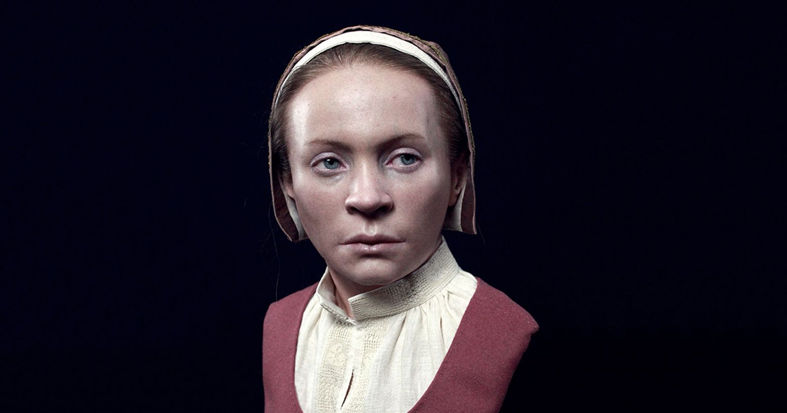 Facial reconstruction of a young woman buried in the cemetery in Pnie, Poland