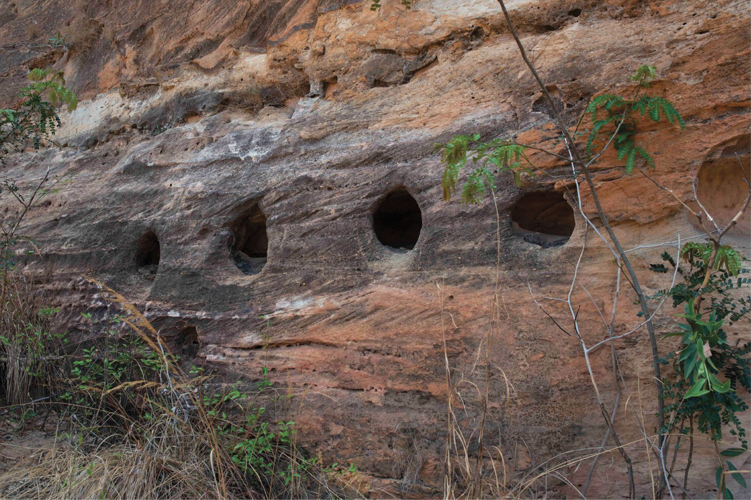 Rock-cut niches, Teniky, Madagascar