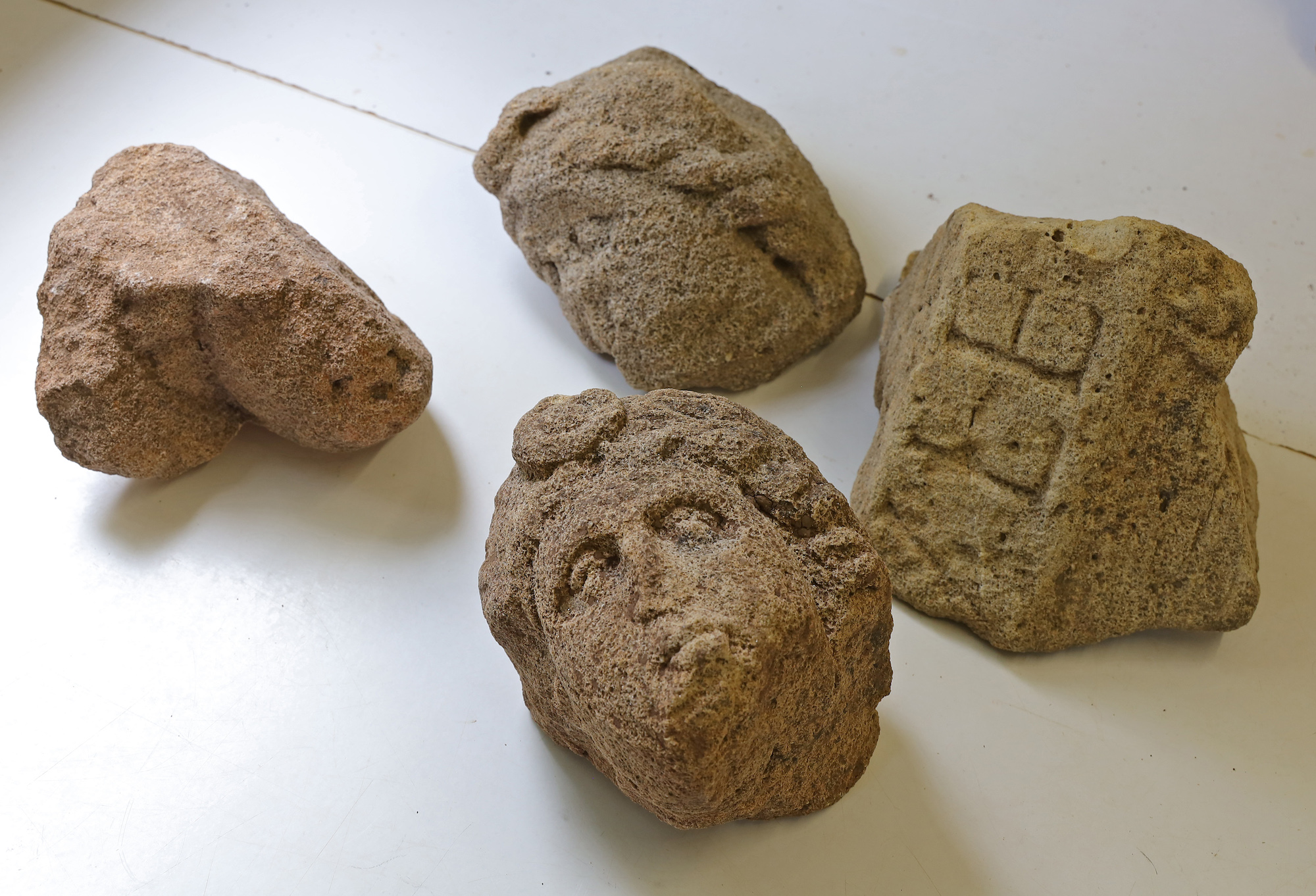 Head and other fragments from the votive monument, Hechingen-Stein, Germany