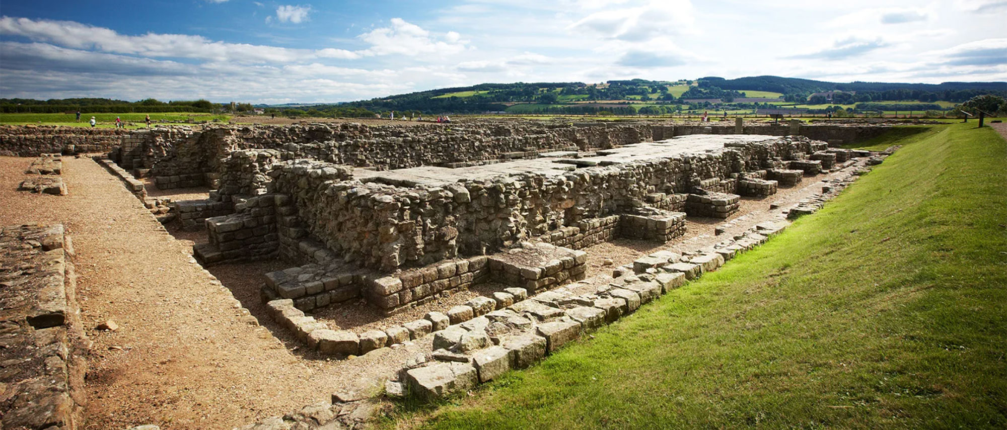 Building ruins, Corbridge Roman Town, Northumnberland, England