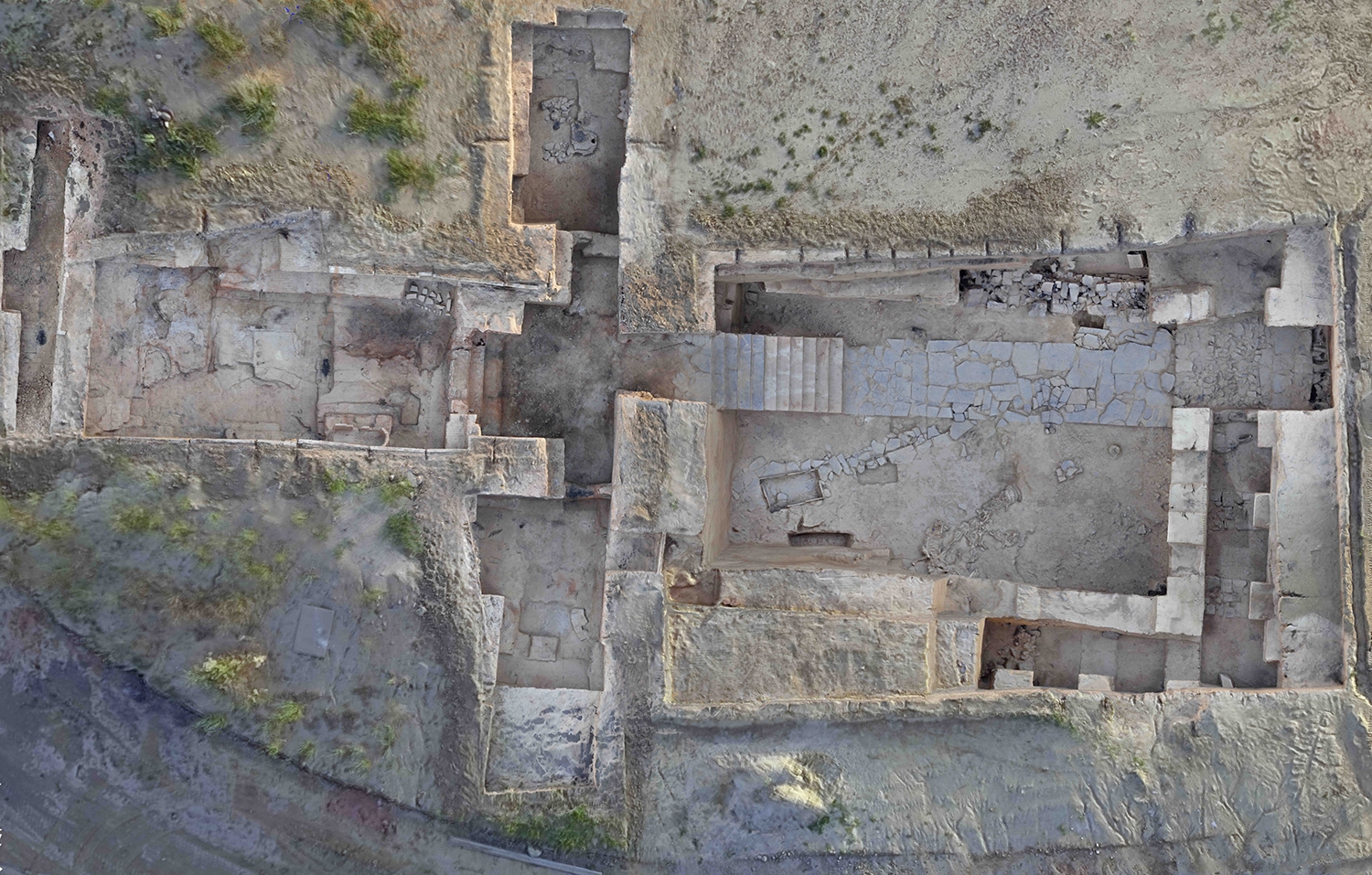 Aerial of excavation area, Casas del Turuñuelo, Spain