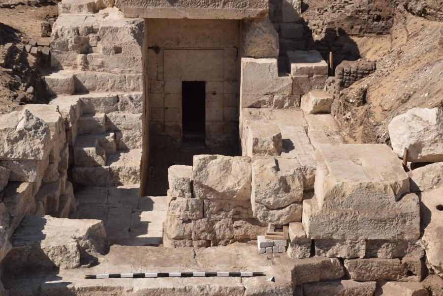 A newly discovered chamber in the north tower of the temple at Athribis