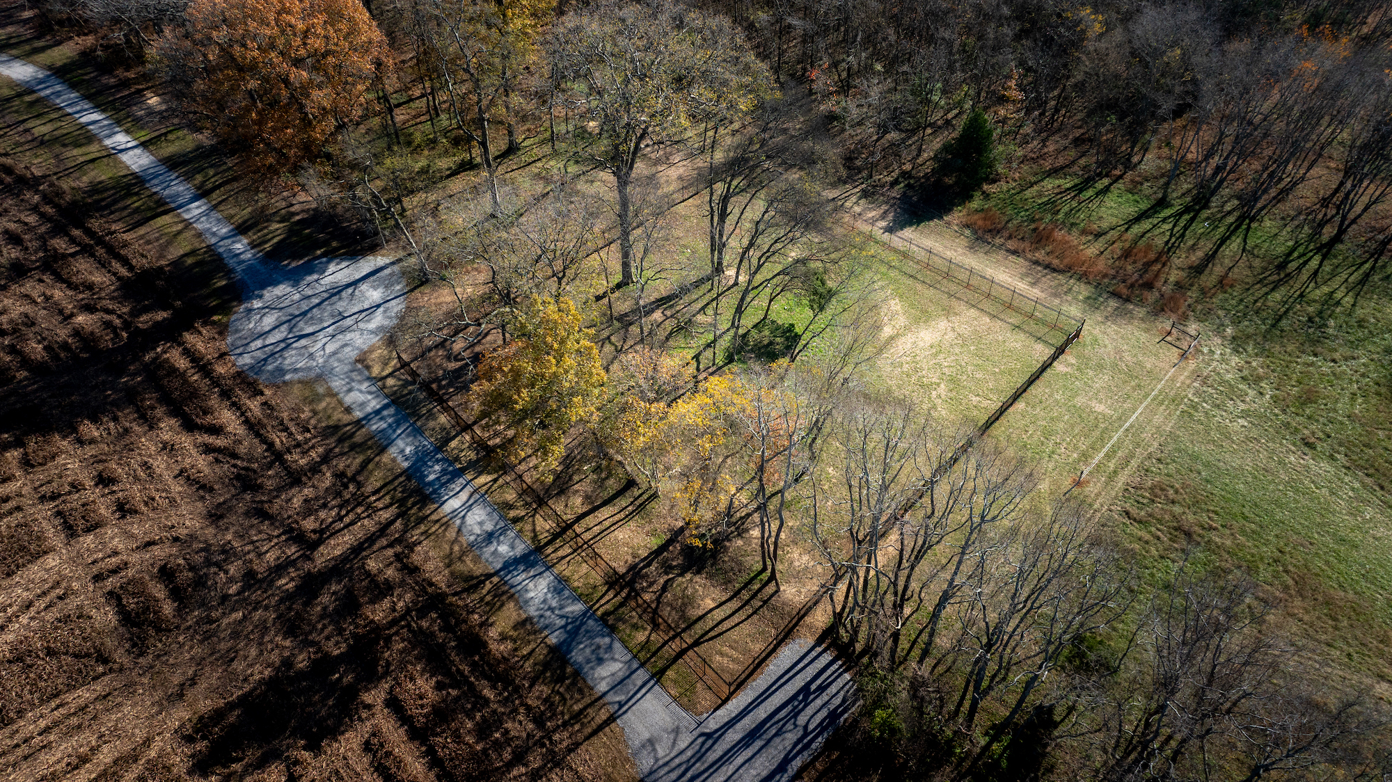 Aerial photo of the enslaved cemetery, The Hermitage, Tennessee