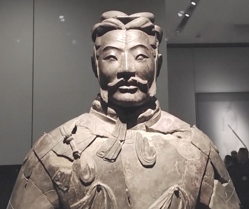 Terracotta officer figure uncovered in the tomb of Qin Shihuangdi, China