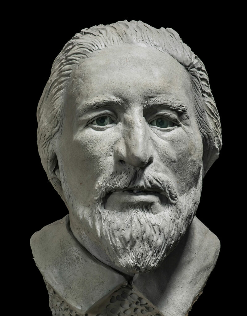 Facial reconstruction of the man buried in the chancel grave