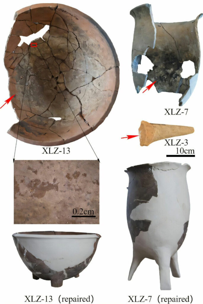 Pottery tripods from China's Xielaozhuang site