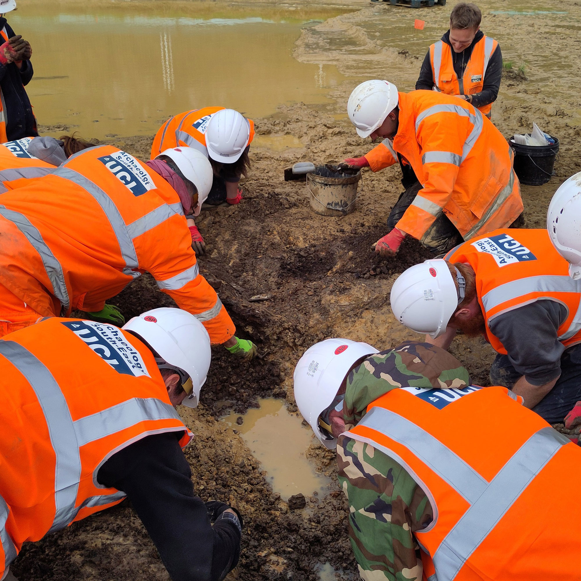 Excavation of Cooden Camp, Bexhill, England