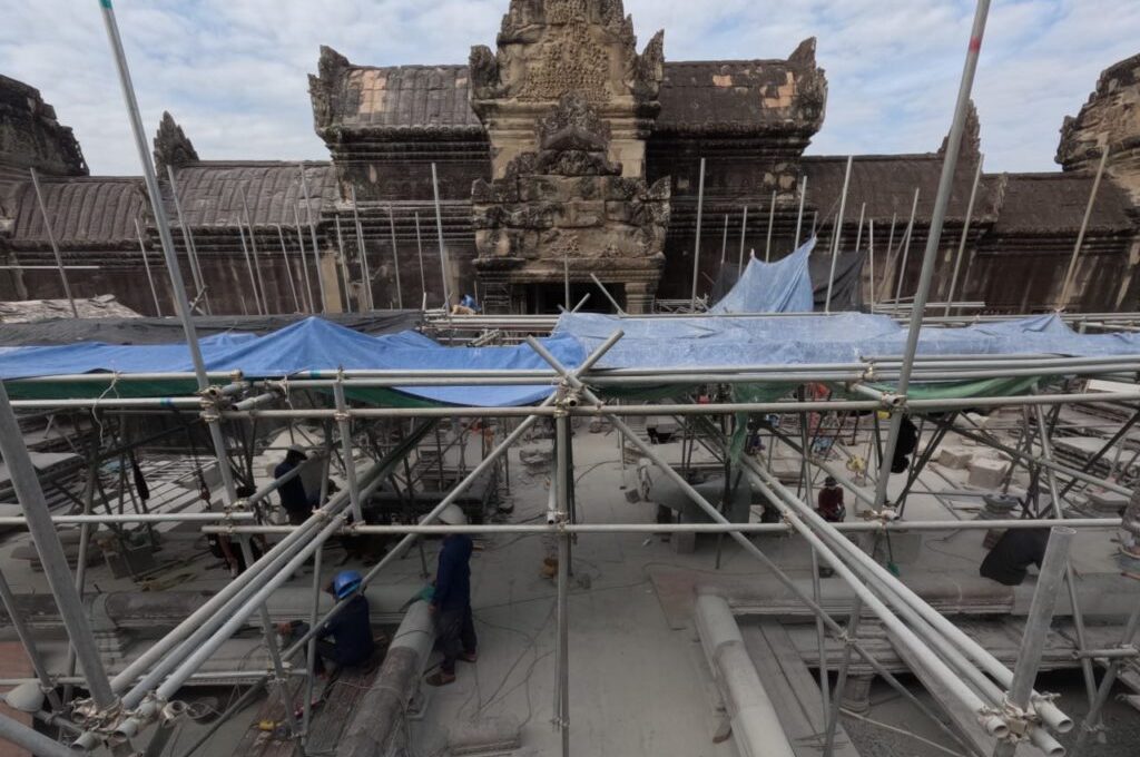 Causeway restoration, Angkor Wat, Cambodia