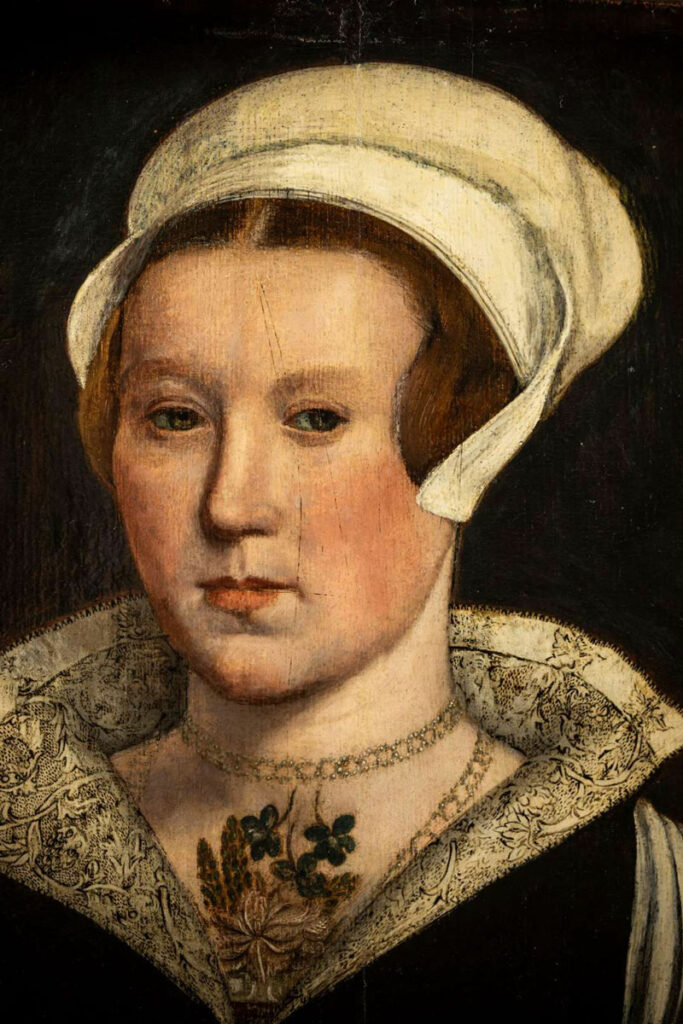 Detail of possible portrait of Lady Jane Grey