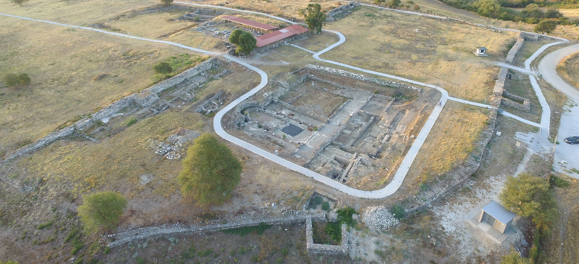 Aerial photo of excavations, Amphipolis, Greece