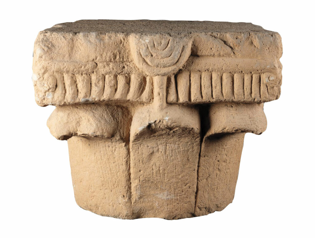 Roman capital with menorah, Jerusalem, Israel