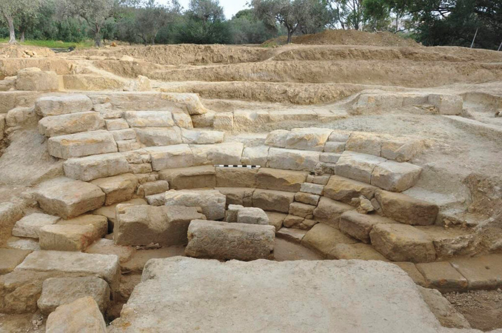 Excavated Greek classroom, Agrigento, Sicily