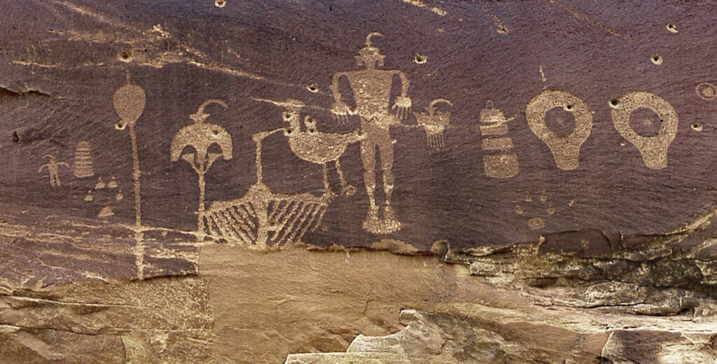 Wolfman rock art panel, Utah