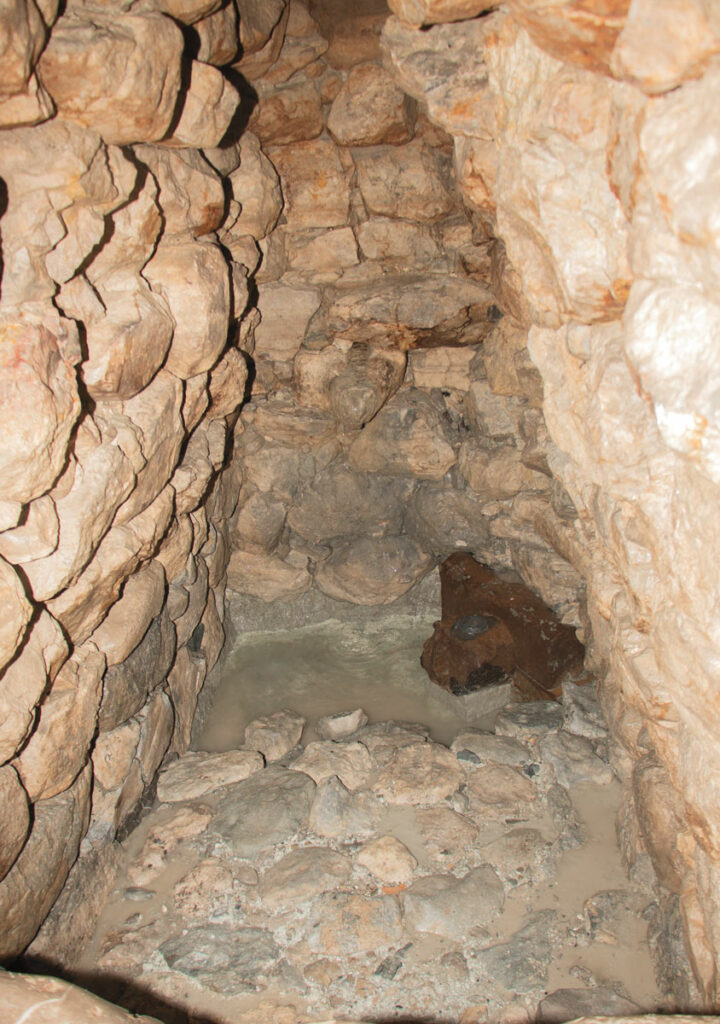 Hittite drain made from oak logs reinforced with lead