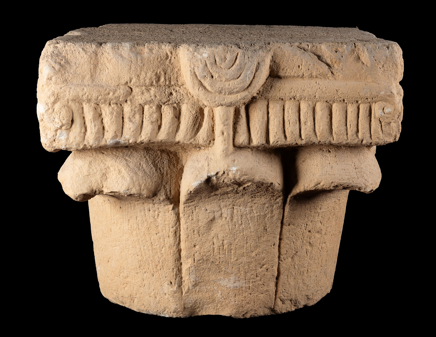 News - Unique Column Capital Depicting a Menorah Unveiled in