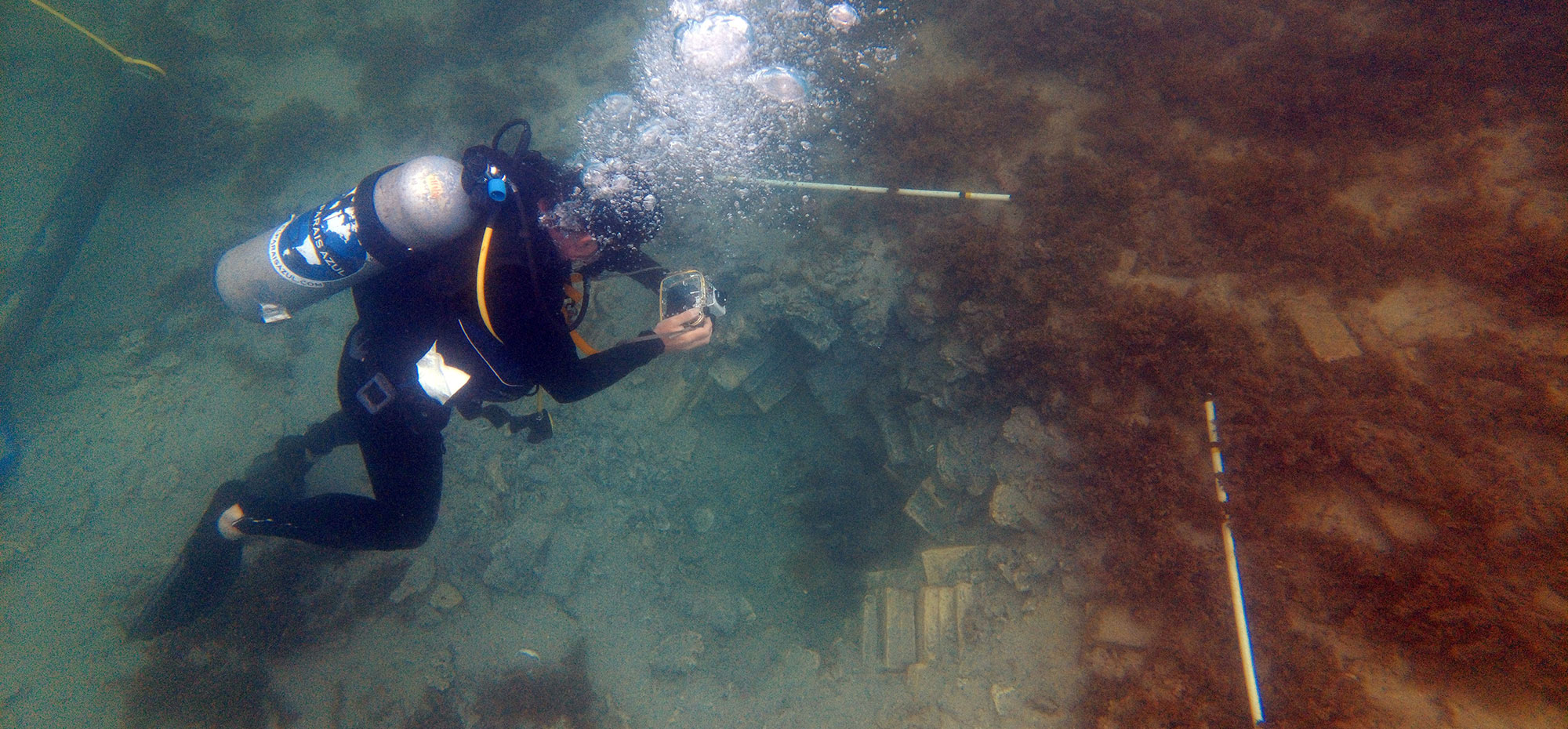National Museum of Denmark marine archaeologist Andreas Kallmeyer Bloch documents the excavation of a shipwreck in Costa Rica