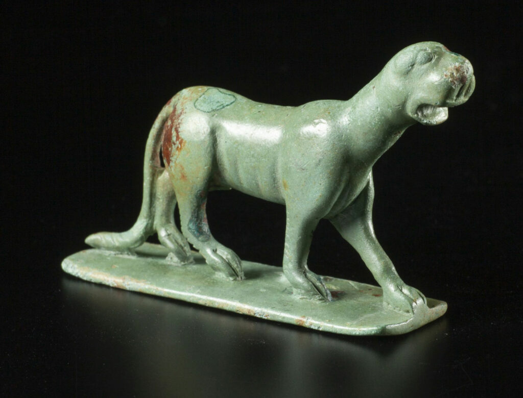 Bronze panther figurine